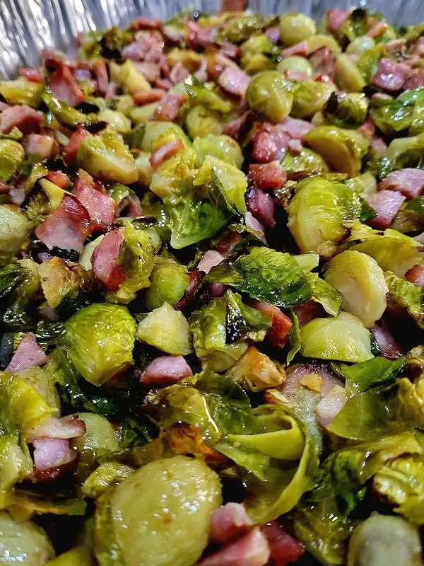 Brussel Sprouts with Bacon and Grapes